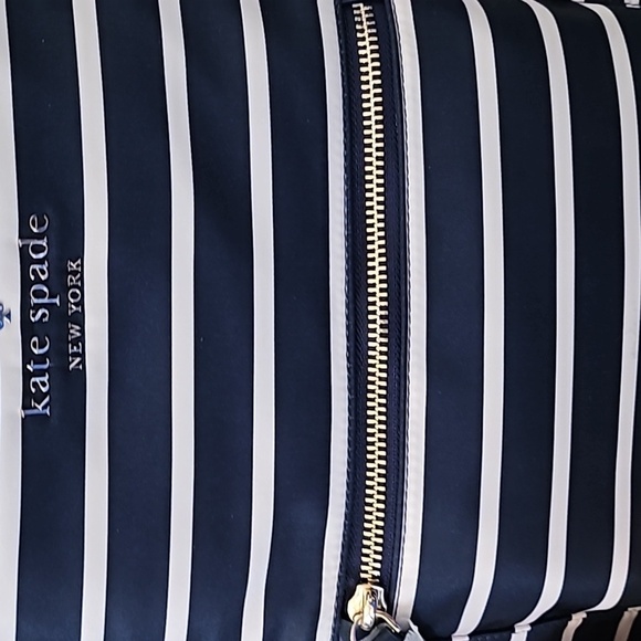 kate spade Chelsea Nylon Medium Backpack Navy blue and Off-white NWT - Picture 4 of 15